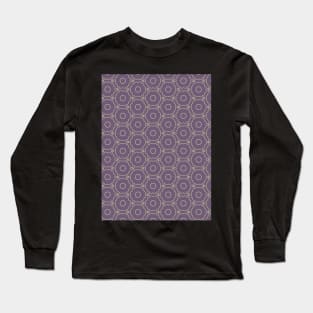 Purple and Gold Pattern Long Sleeve T-Shirt